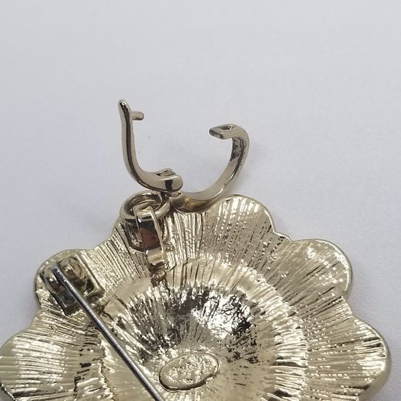 Premier Design enhancer pendant pin brooch light orange on gold tone - Picture 4 of 6